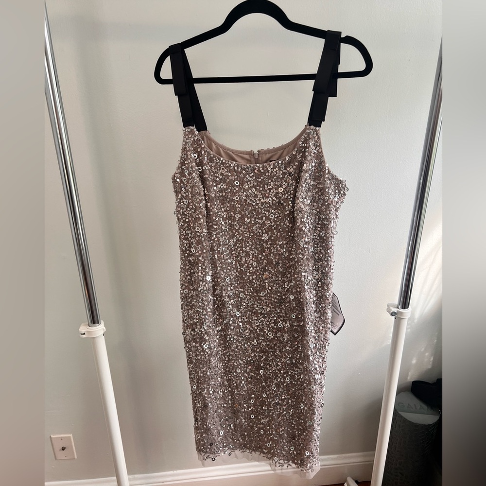 NWT Adrianna Papell Beaded Midi Dress - Picture 3 of 12